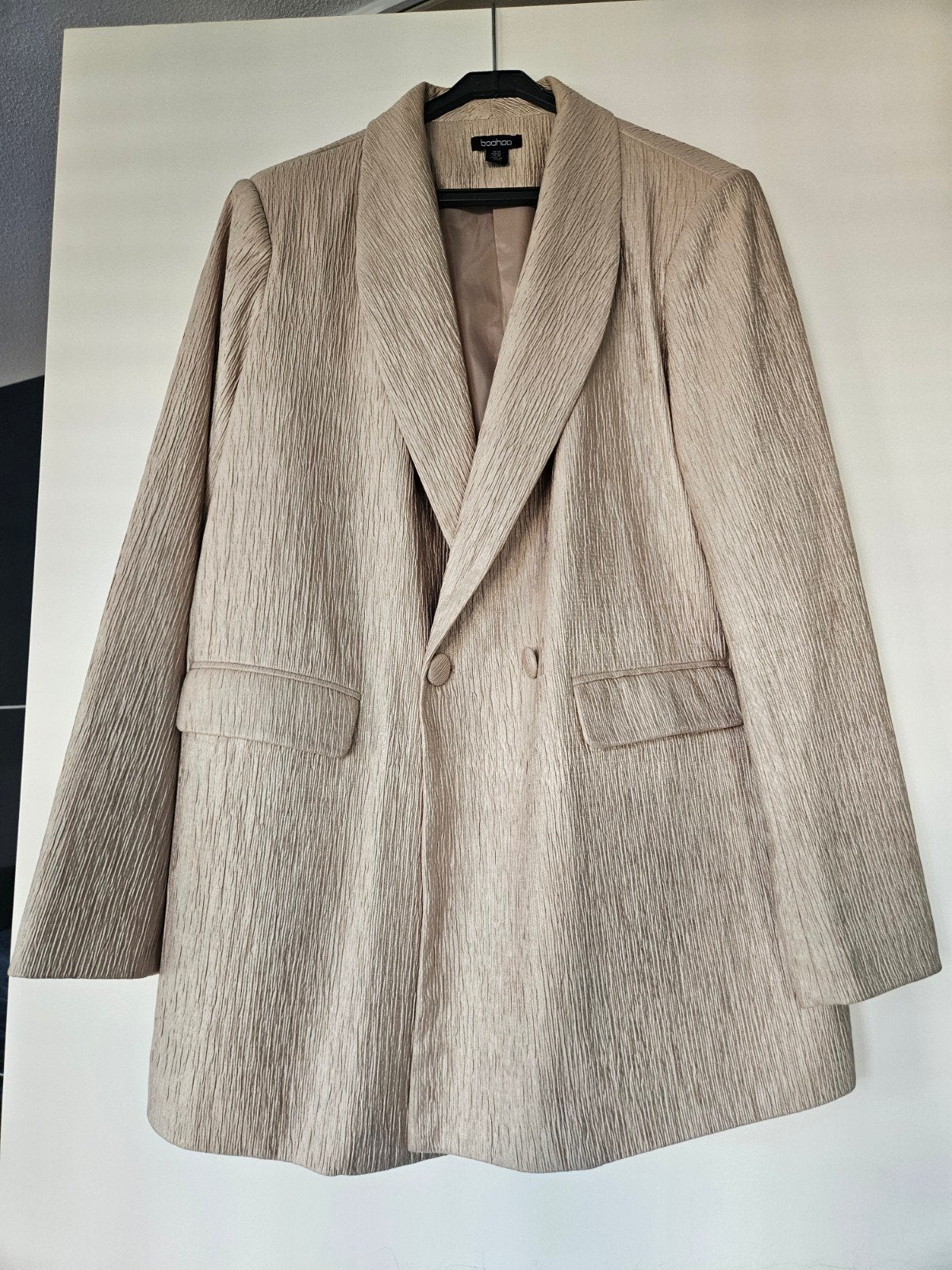 Oversized Blazer Boohoo Maat 42, Ophalen, Maat 42/44 (L), Zo goed als nieuw, Jasje