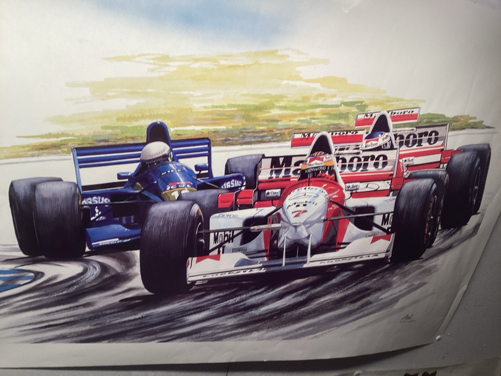 Formule 1 Poster Aad van Koningshoven 68x49cm, Gebruikt, Rechthoekig Liggend, Ophalen of Verzenden, Sport