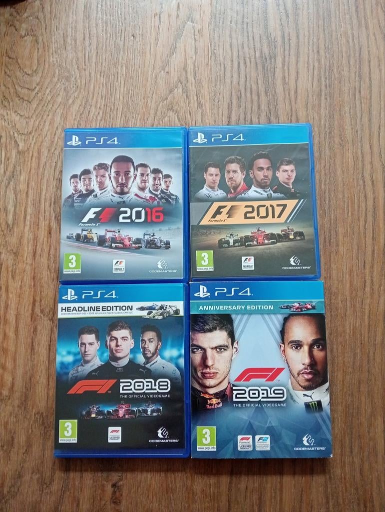 F1 2016, 2017, 2019 PS4 - Formule 1 Games Bundel, Spelcomputers en Games, Games | Sony PlayStation 4, Gebruikt, Racen en Vliegen