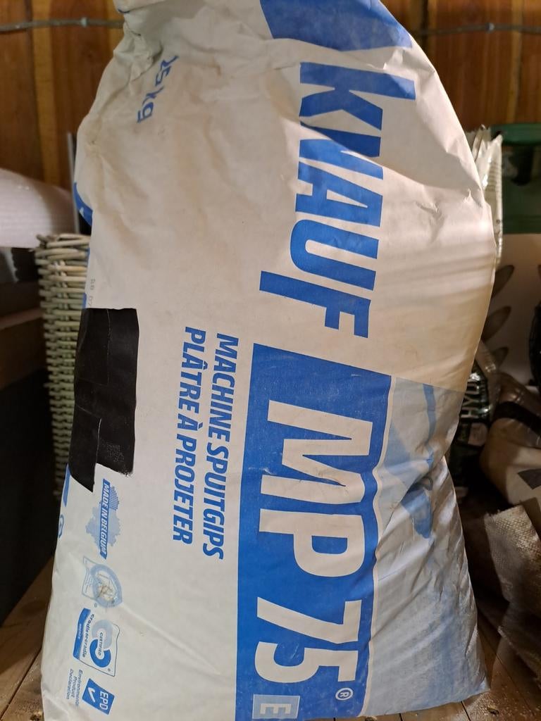 Knauf MP 75 Machine Spuitgips 25 kg, Ophalen, Zo goed als nieuw