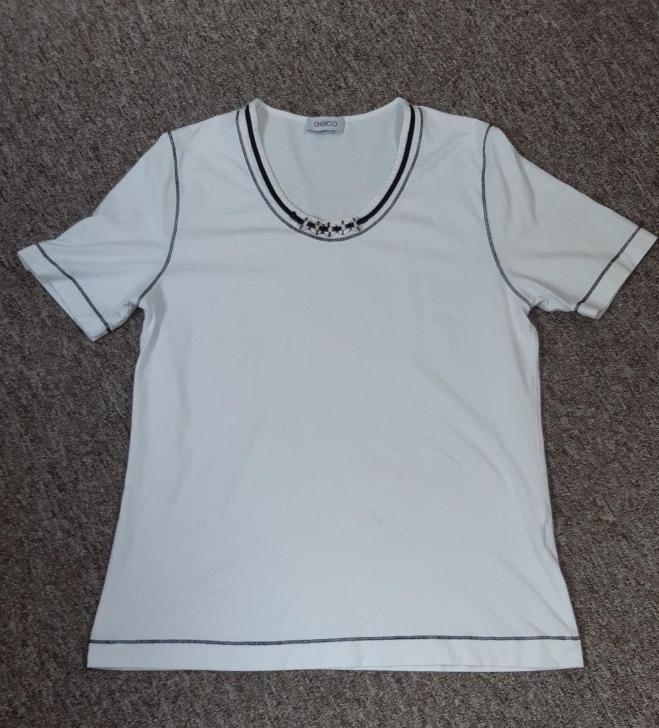 Mooi shirt van Gelco maat 42, Gelco, Wit, Maat 42/44 (L), Ophalen of Verzenden