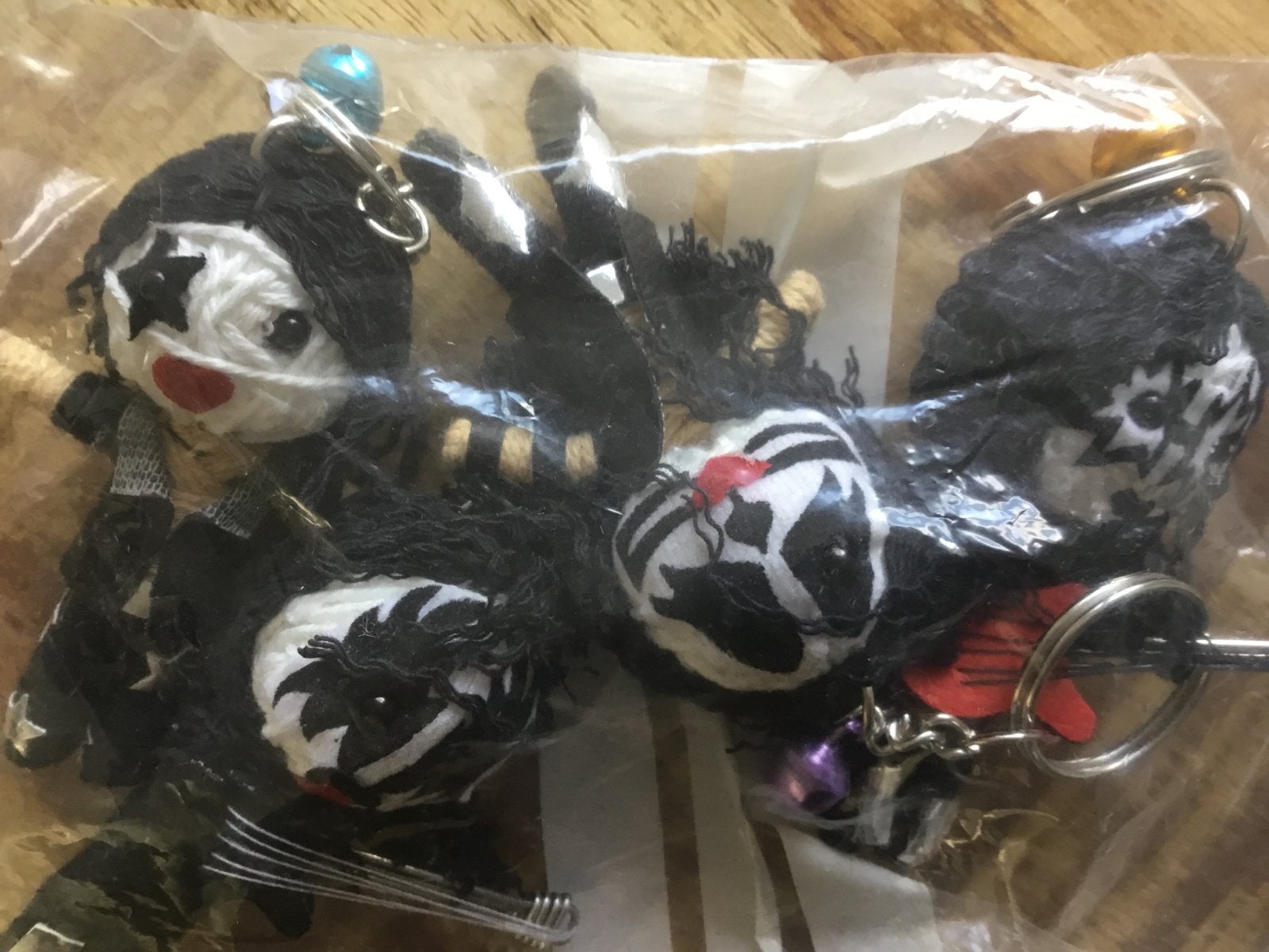 KISS Voodoo Poppen Sleutelhangers - Set van 4, Ophalen of Verzenden, Gebruikt