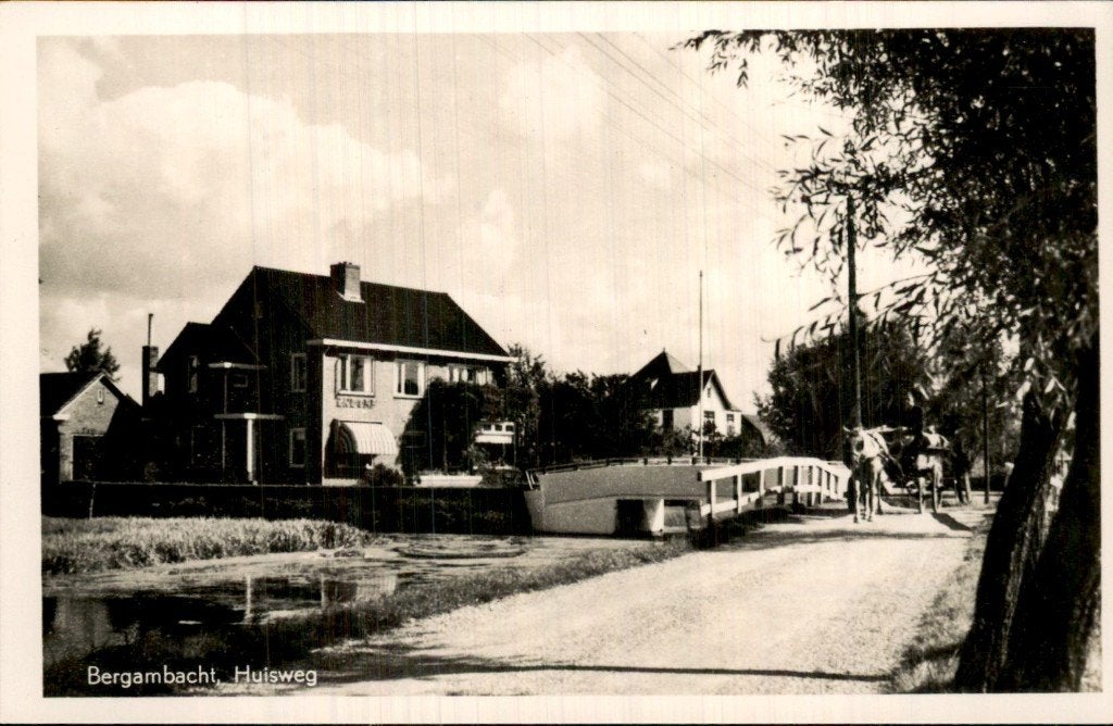 Bergambacht - Huisweg - Brug, Ophalen of Verzenden, 1940 tot 1960, Ongelopen, Zuid-Holland