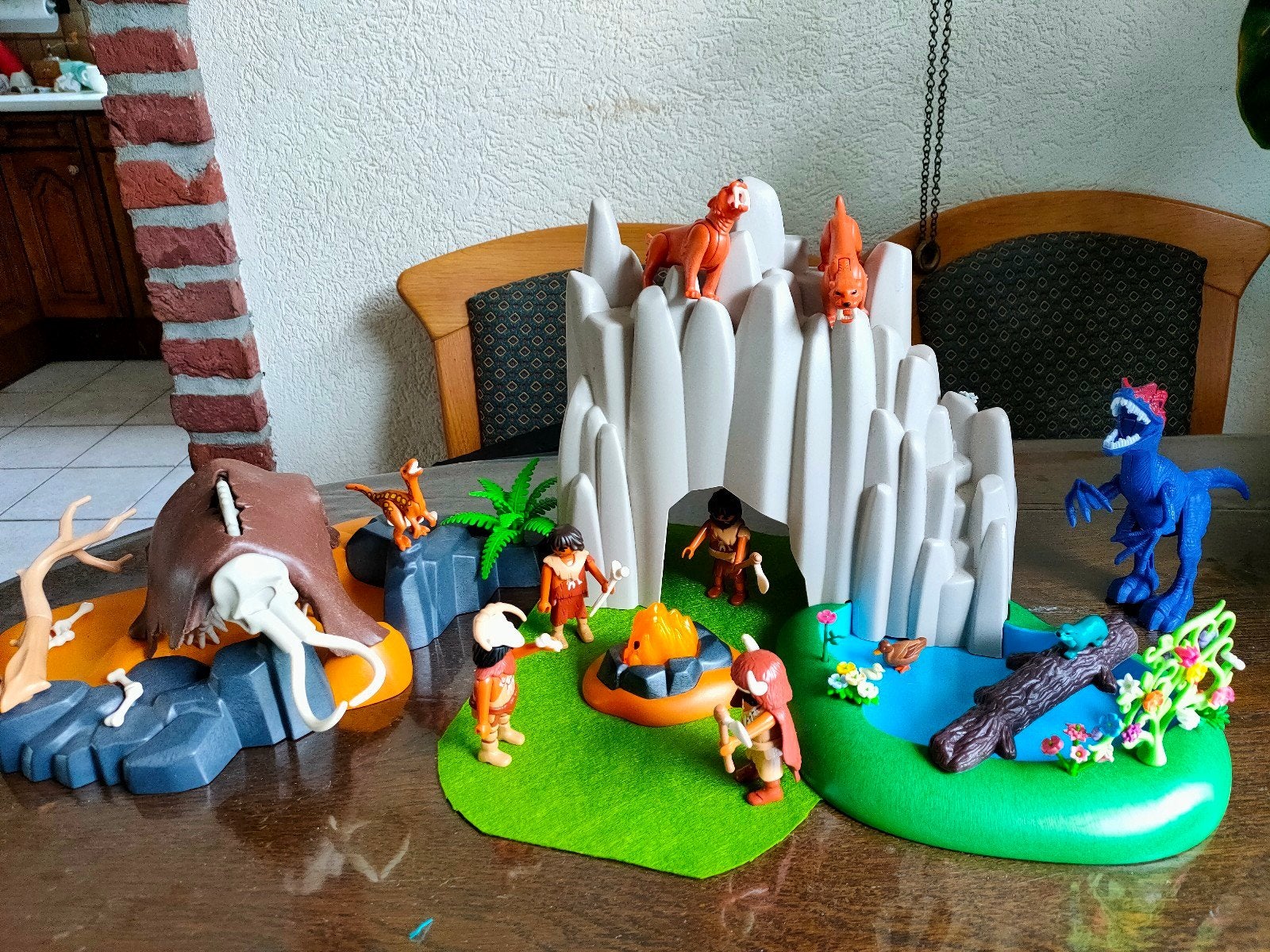 Hol bewooners met mammoet skelet en grot, Kinderen en Baby's, Speelgoed | Playmobil, Verzenden