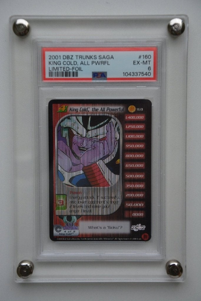 Dragonball Z Score King Cold All Powerful Ultra Rare PSA 6, Ophalen of Verzenden, Gebruikt, Losse kaart, Foil