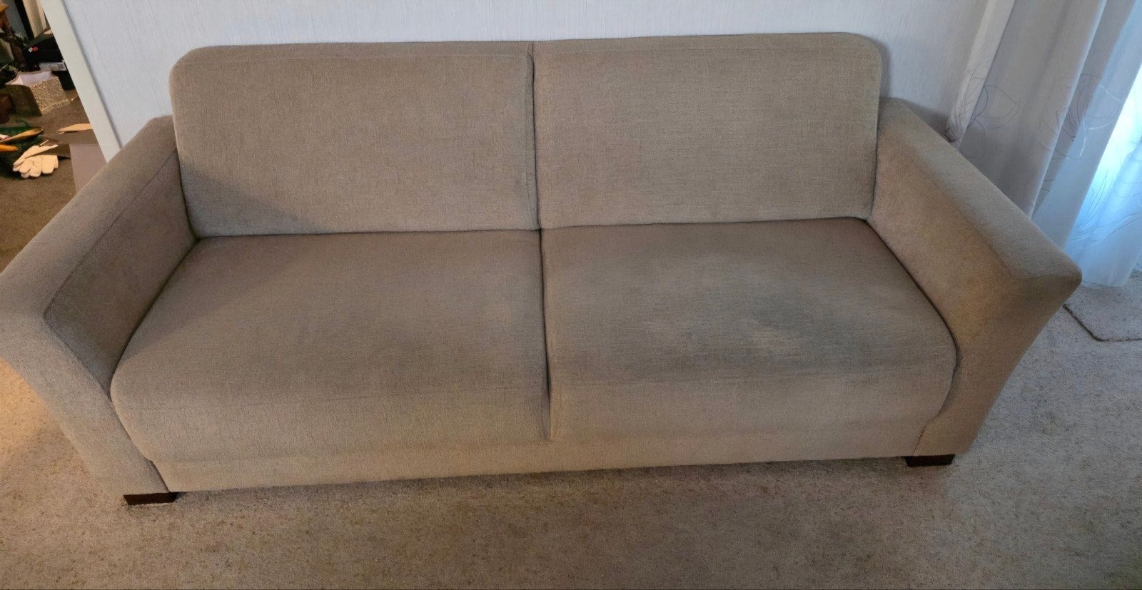 comfortabele driezitsbank 210 cm breed, Ophalen, Gebruikt, Driepersoons, 75 tot 100 cm