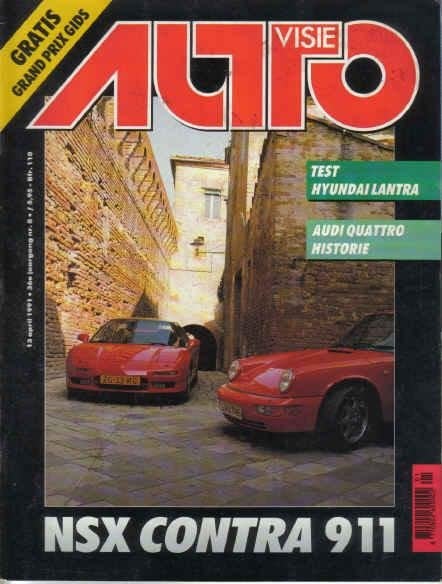 Autovisie 8 1991 : Honda NSX - Porsche 911 Carrera 2 - Fiat, Ophalen of Verzenden, Gelezen, Algemeen