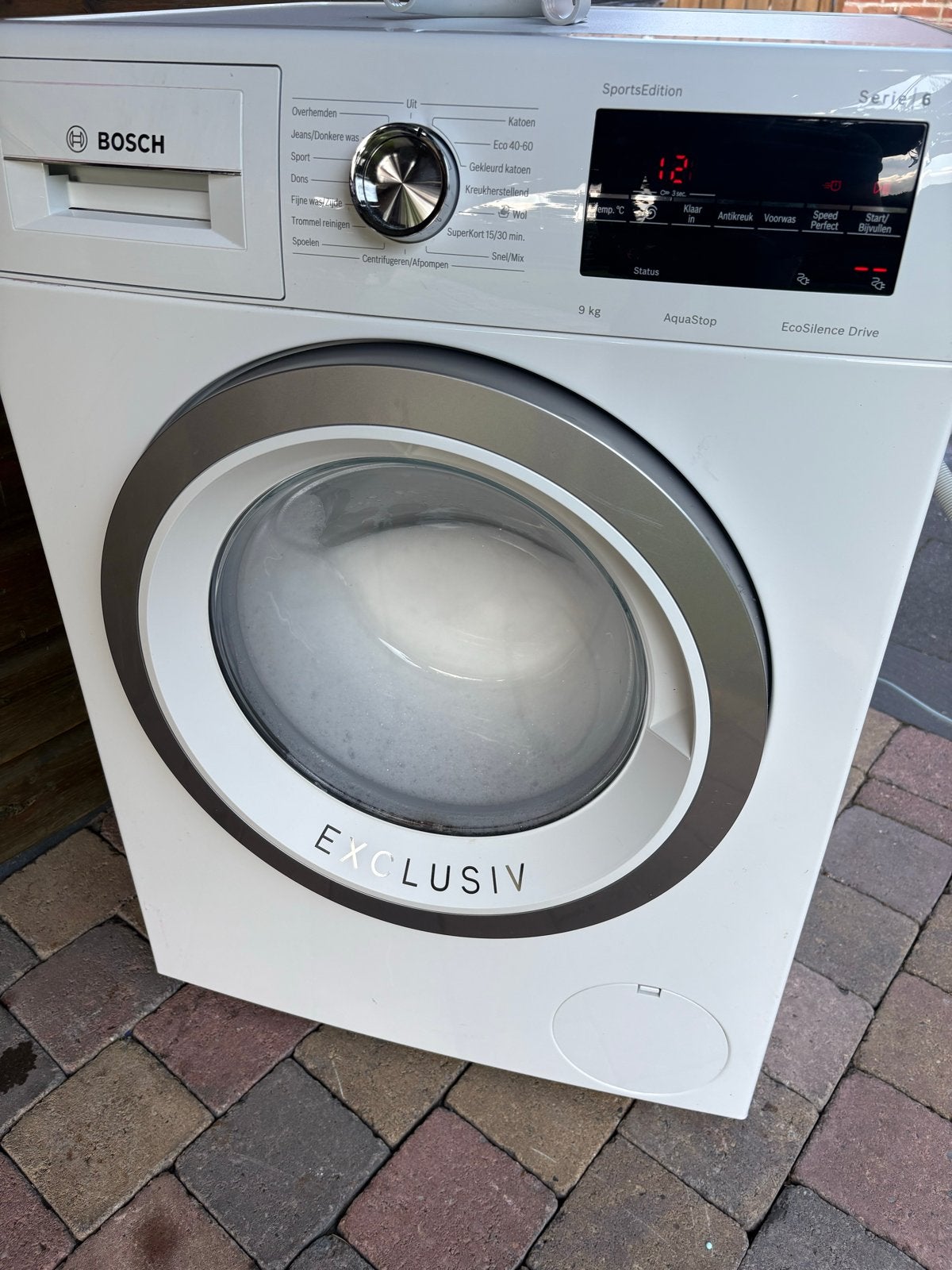 Bosch Exclusiv Wasmachine 9kg 1400 toeren Energiezuinig, Witgoed en Apparatuur, Wasmachines, Gebruikt, Voorlader, 8 tot 10 kg