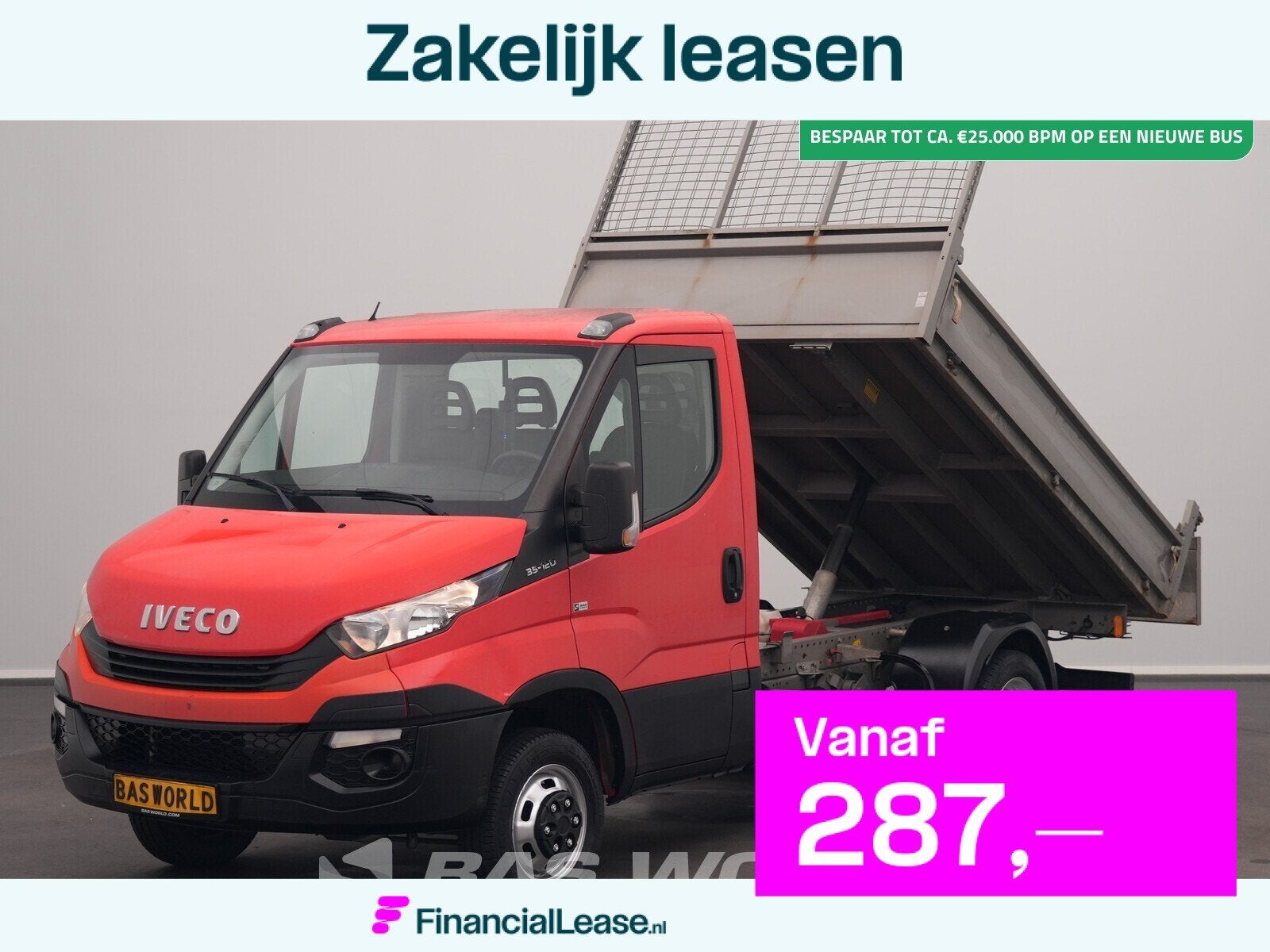 Iveco Daily 35C12 Kipper Dubbellucht 3,5t Trekhaak Airco Cru, Gebruikt, Iveco, 2815 kg, 116 pk
