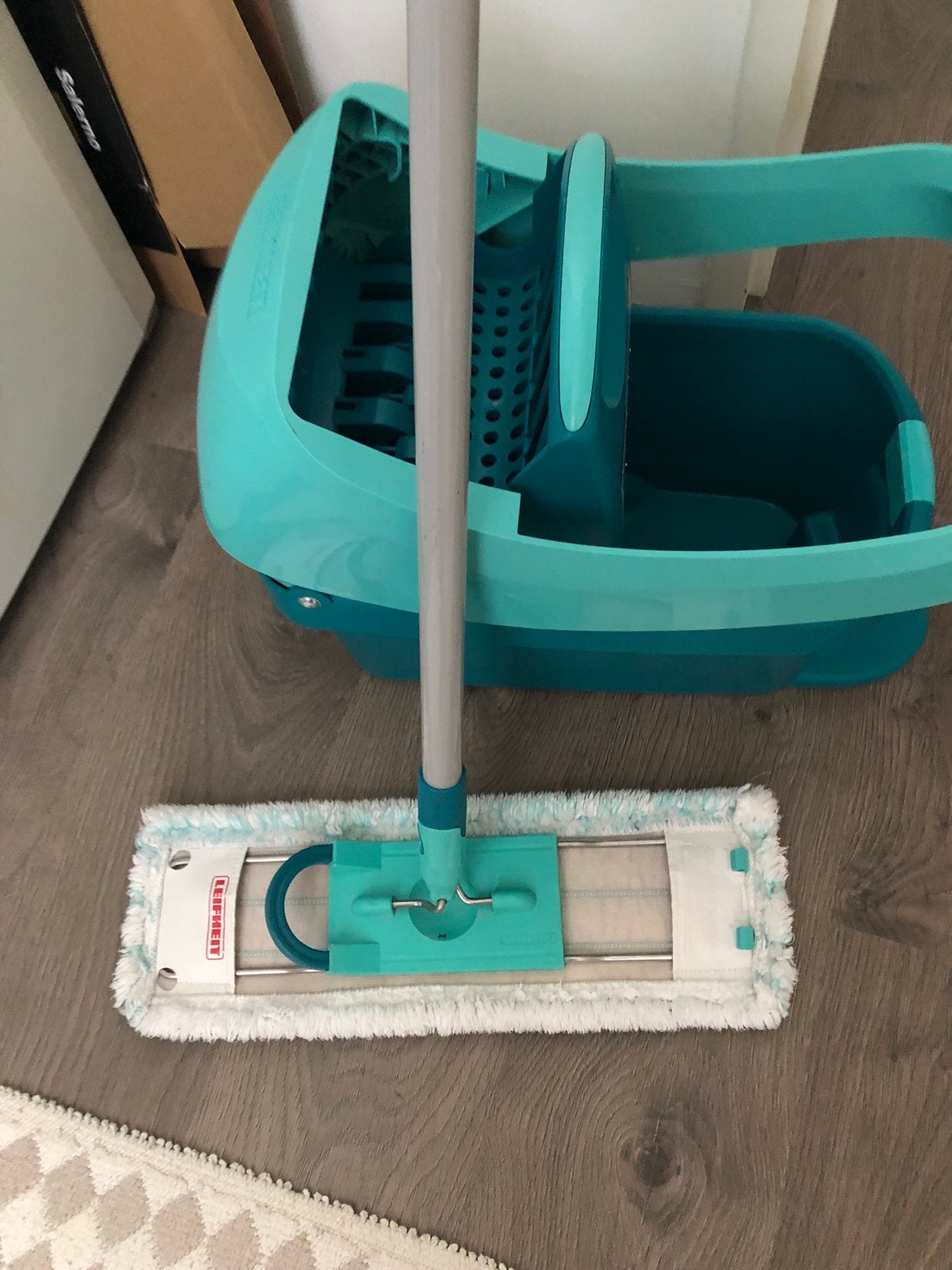Leifheit dweilsysteem met emmer en mop, Ophalen, Dweilemmer, -bak, of -wagen