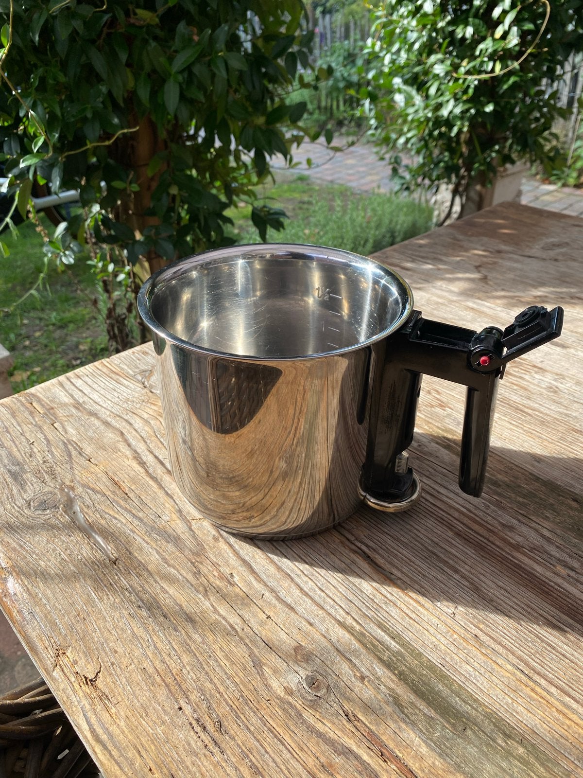 Au Bain Marie pan - Duitse kwaliteit - 17cm diameter, Gebruikt, Ophalen of Verzenden, Rvs, Kookpan