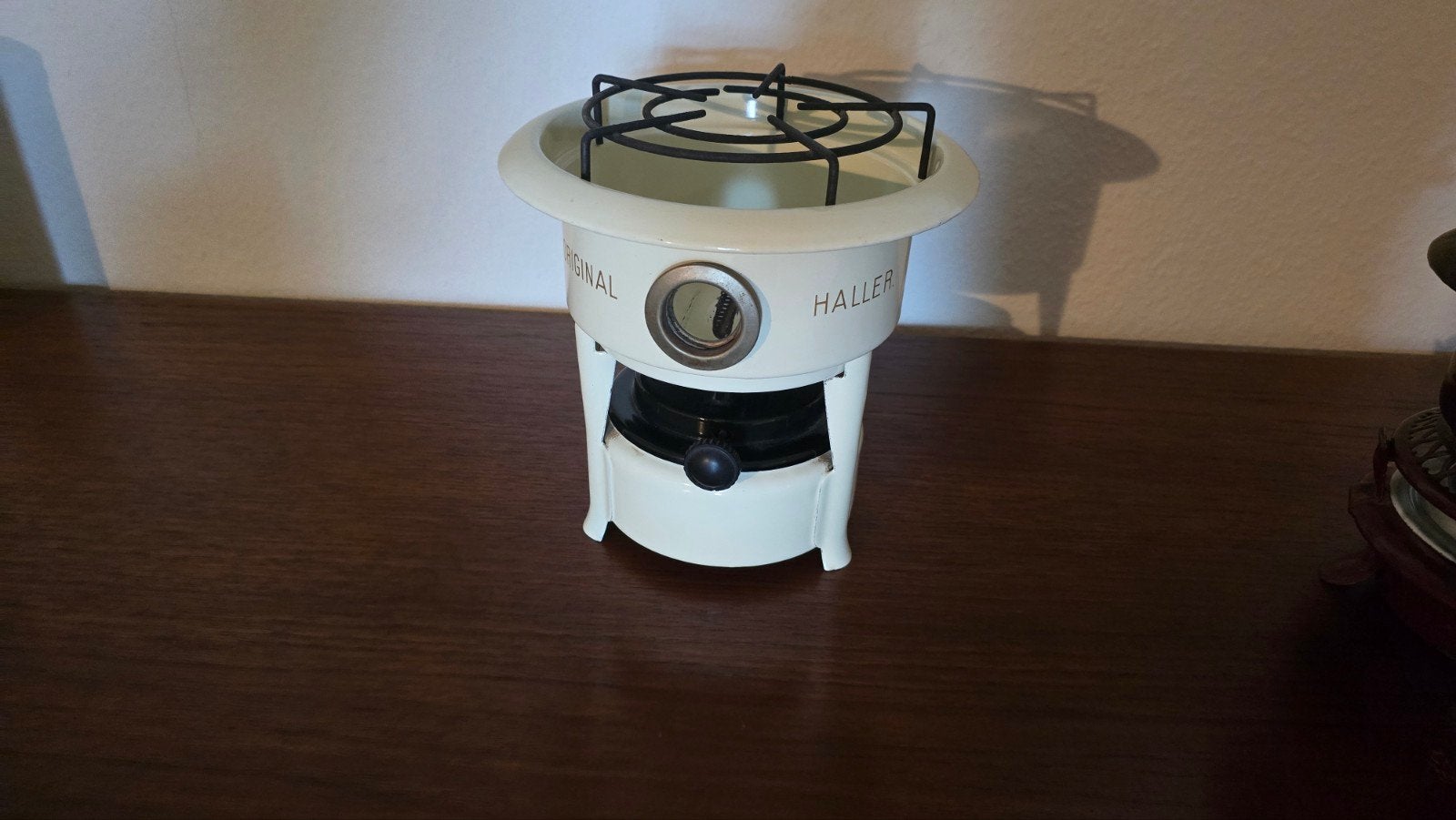 Vintage Original Haller petroleumstel wit geëmailleerd, Ophalen of Verzenden