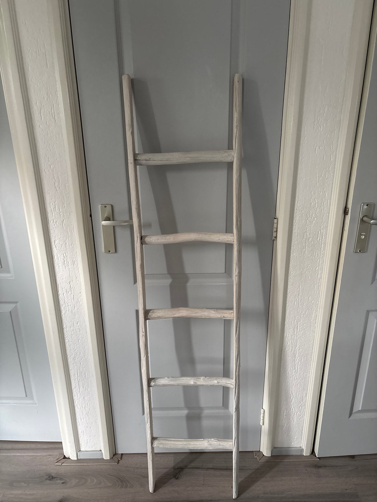 Decoratie ladder staand of hangend aan de muur, Huis en Inrichting, Woonaccessoires | Overige, Ophalen, Hout, Gebruikt, Landelijk