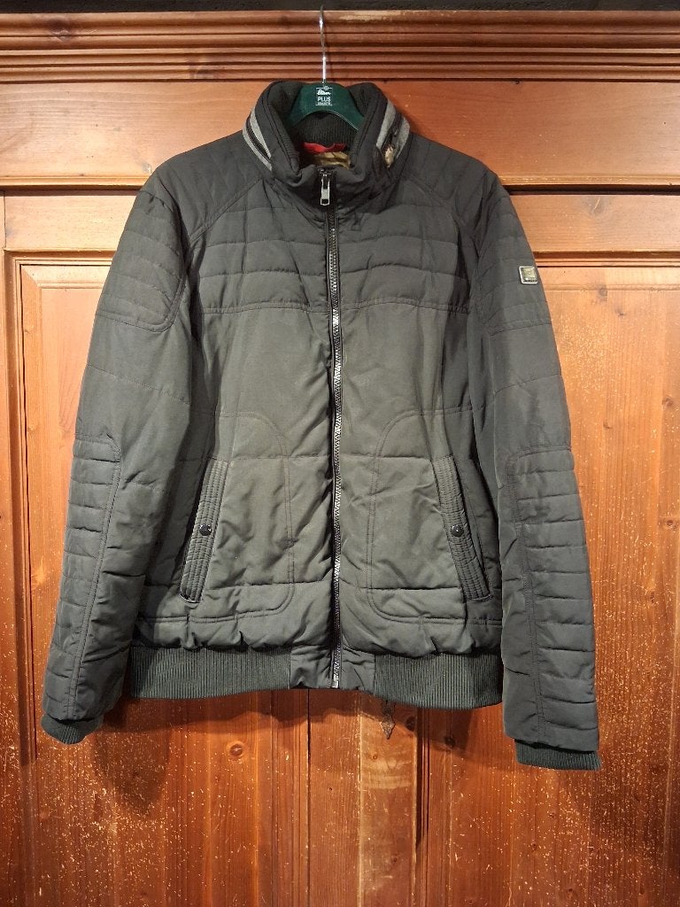 Bartlett zwarte gewatteerde herenjas 54, Kleding | Heren, Maat 52/54 (L), Ophalen of Verzenden, Gedragen, Bartlett