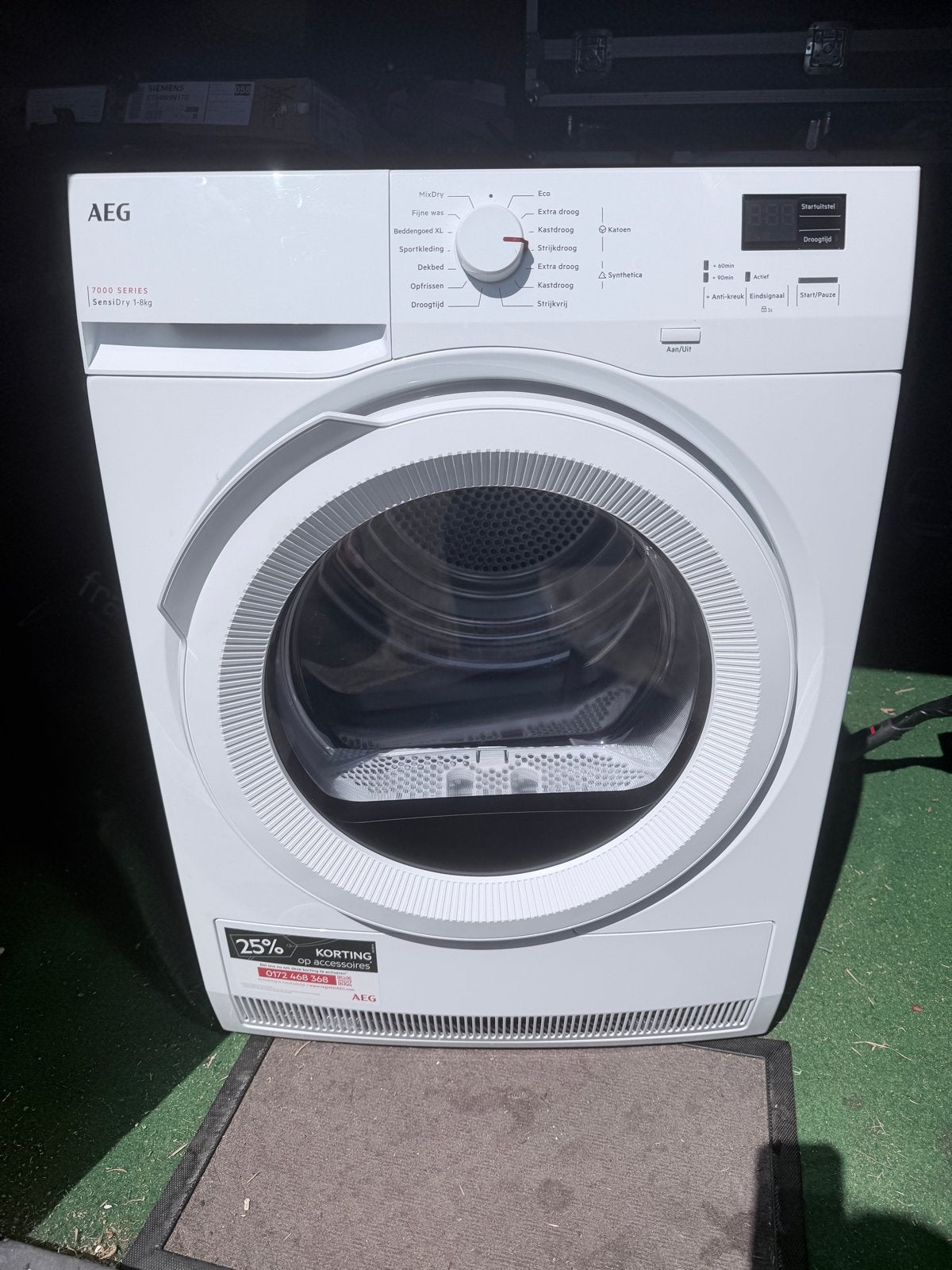 AEG 7000 Series SensiDry 8kg droger, Ophalen, 8 tot 10 kg, Zo goed als nieuw, Voorlader