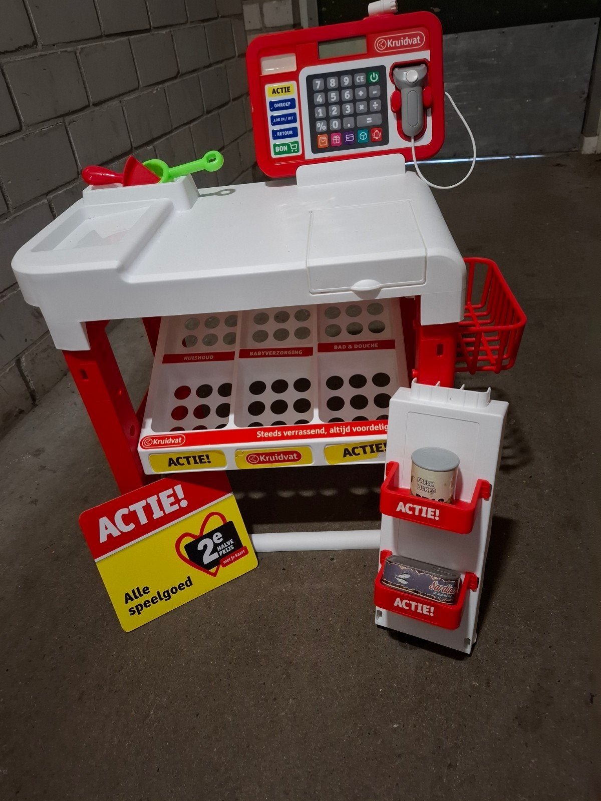 Kruidvat Speelgoed Kassa met Scanner en Accessoires, Ophalen of Verzenden, Gebruikt, Jongen of Meisje