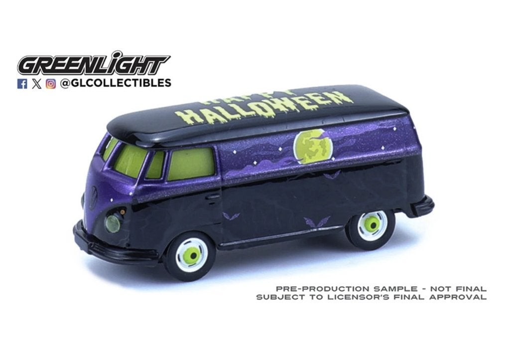 VW Volkswagen bus T1 Panel Van Greenlight 1/64 Halloween, Ophalen of Verzenden, Nieuw, Auto
