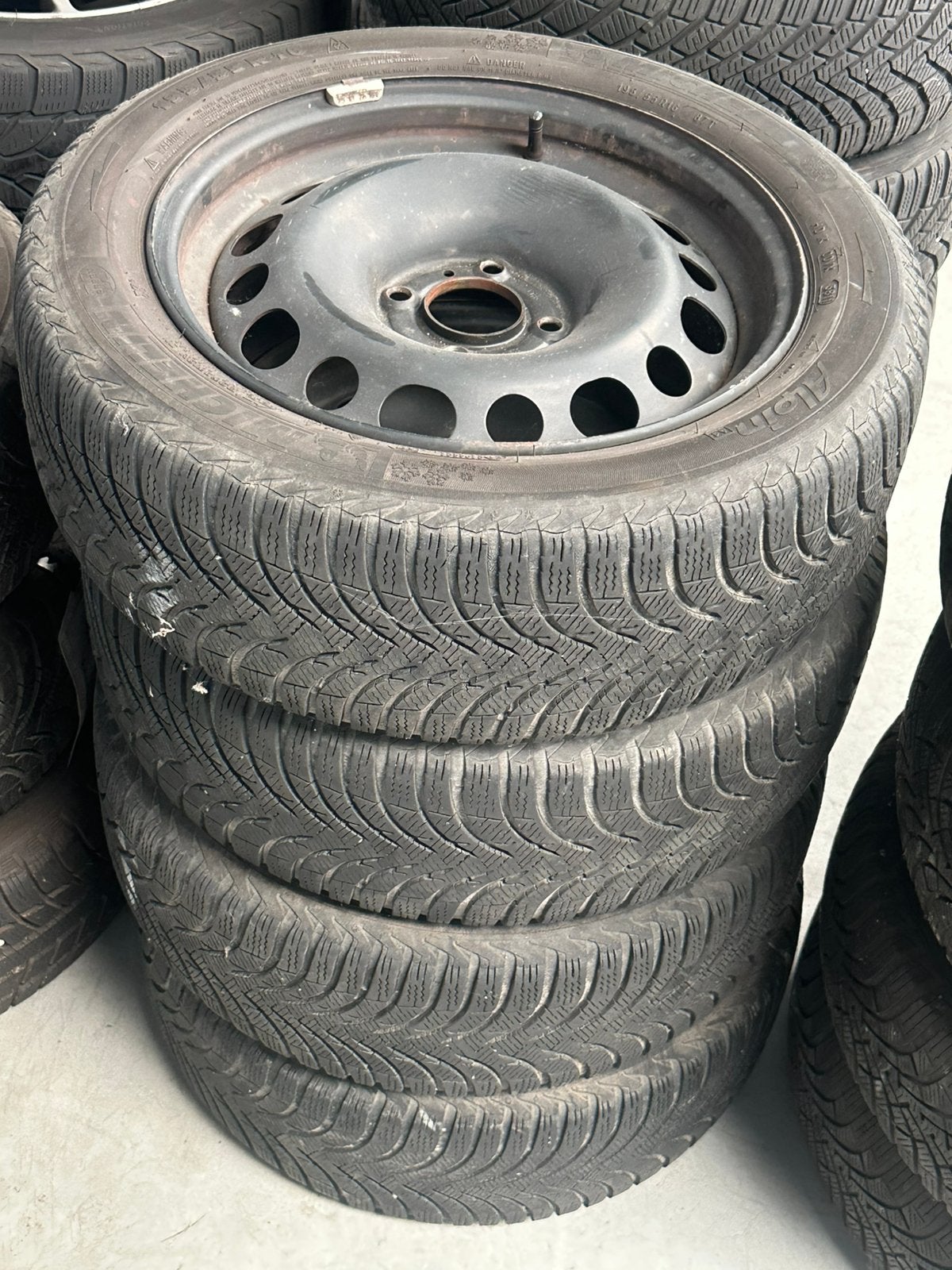 Stalen velgen met winterbanden, Ophalen, 16 inch, Banden en Velgen, Winterbanden