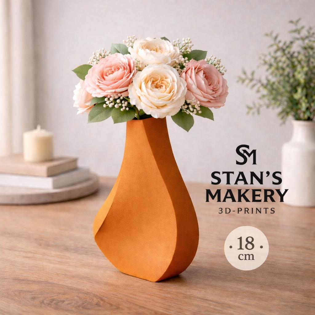 Moderne Design Vaas – 18 cm – Scandinavische Woondecoratie, Verzenden, Nieuw, Kunststof, Minder dan 50 cm