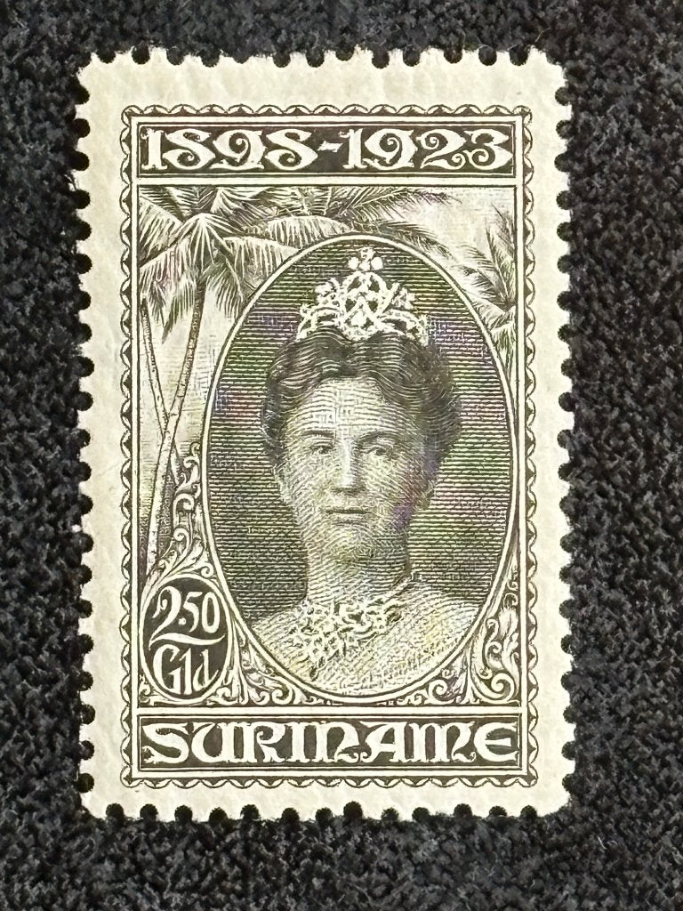 1923 SUR 109C Kon Wilhelmina Jubileum 2 ½ Gld Ongebruikt, Ophalen of Verzenden