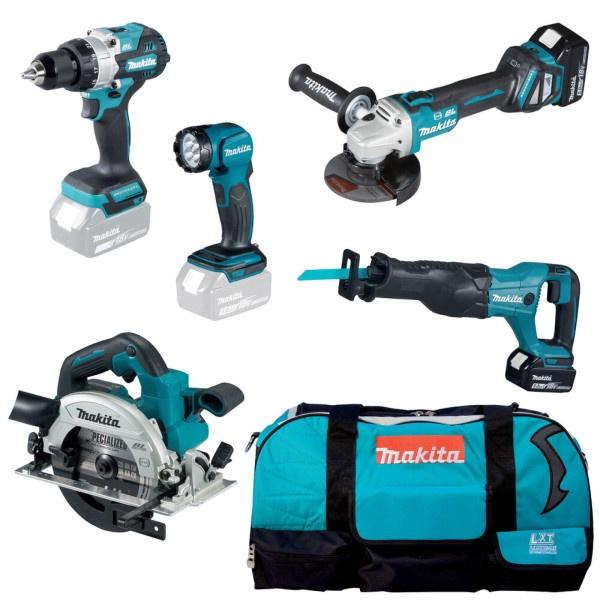 MAKITA 18V accu XXL gereedschapset met 2 x 5Ah accu