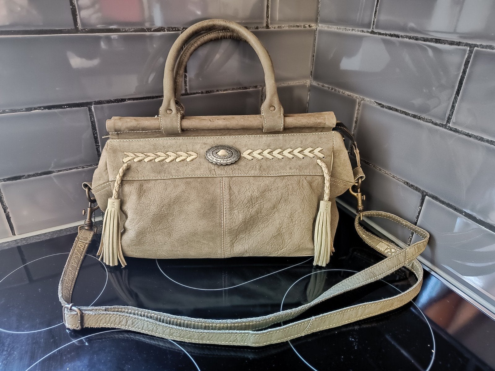 Leren tas dames, Ophalen of Verzenden, Nieuw, Overige kleuren