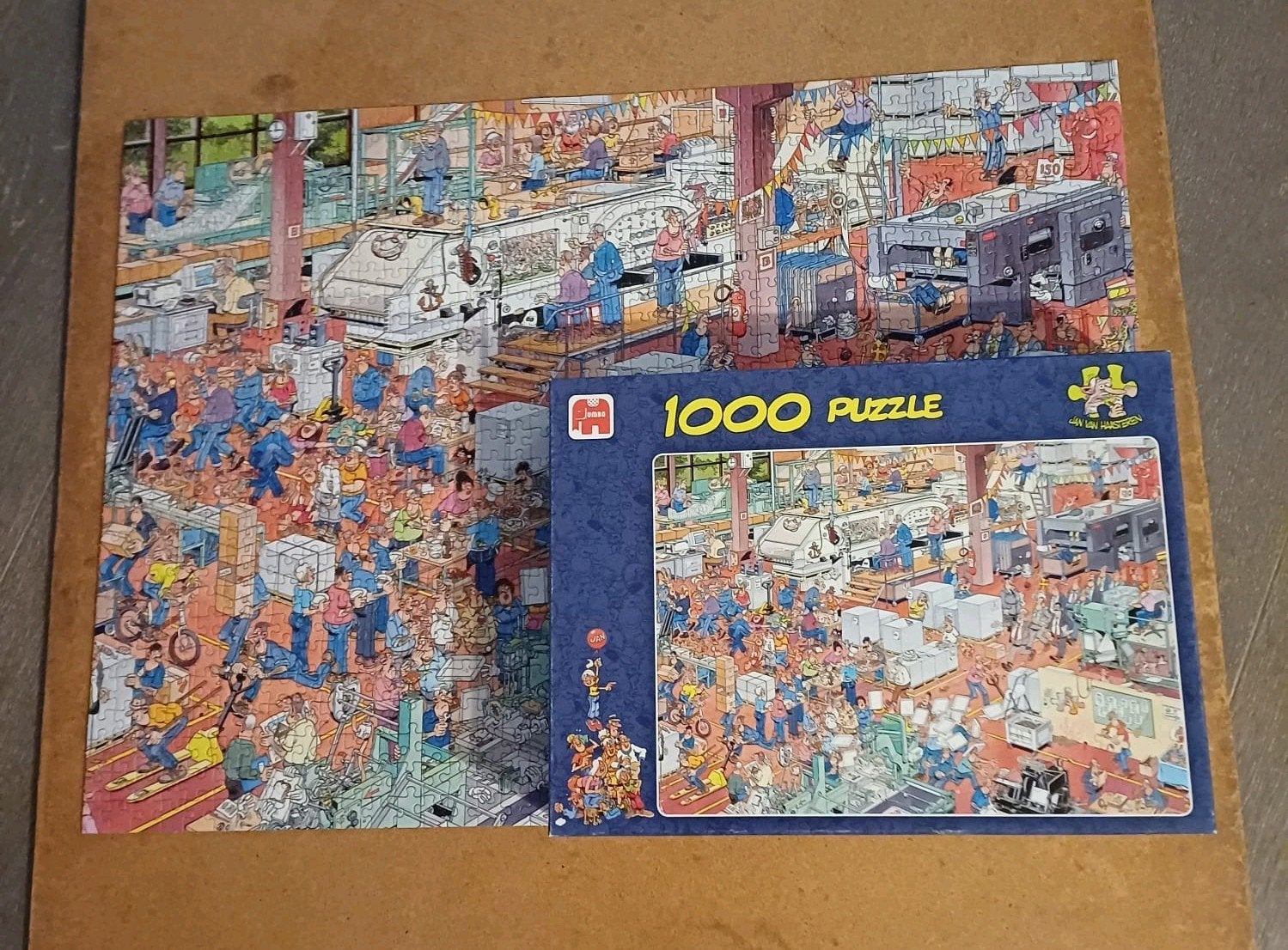 Jan van Haasteren puzzel 1000 stukjes (100% compleet), Ophalen, 500 t/m 1500 stukjes, Gebruikt