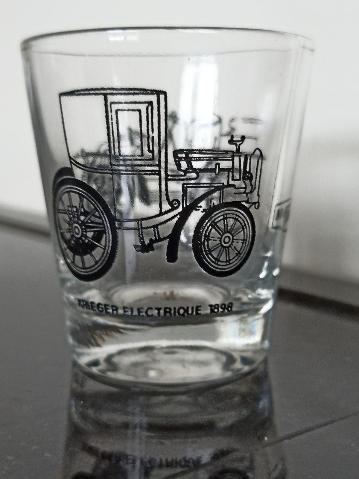 Krieger electrique borrelglaasje 1898  Mors 1908, Ophalen of Verzenden, Nieuw, Borrel- of Shotglas