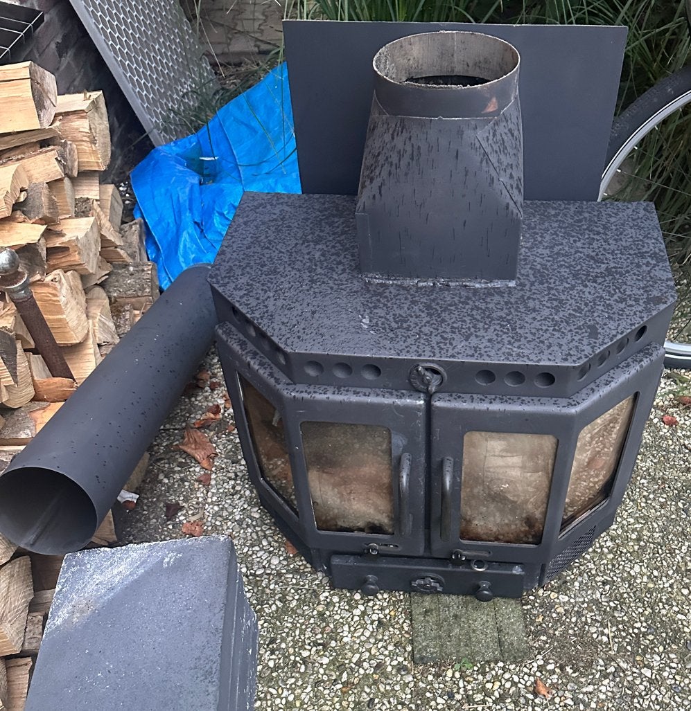 Barbas Gebruikte Houtkachel met Rookkanaal, Huis en Inrichting, Ophalen, Gebruikt, Vrijstaande haard, Houthaard