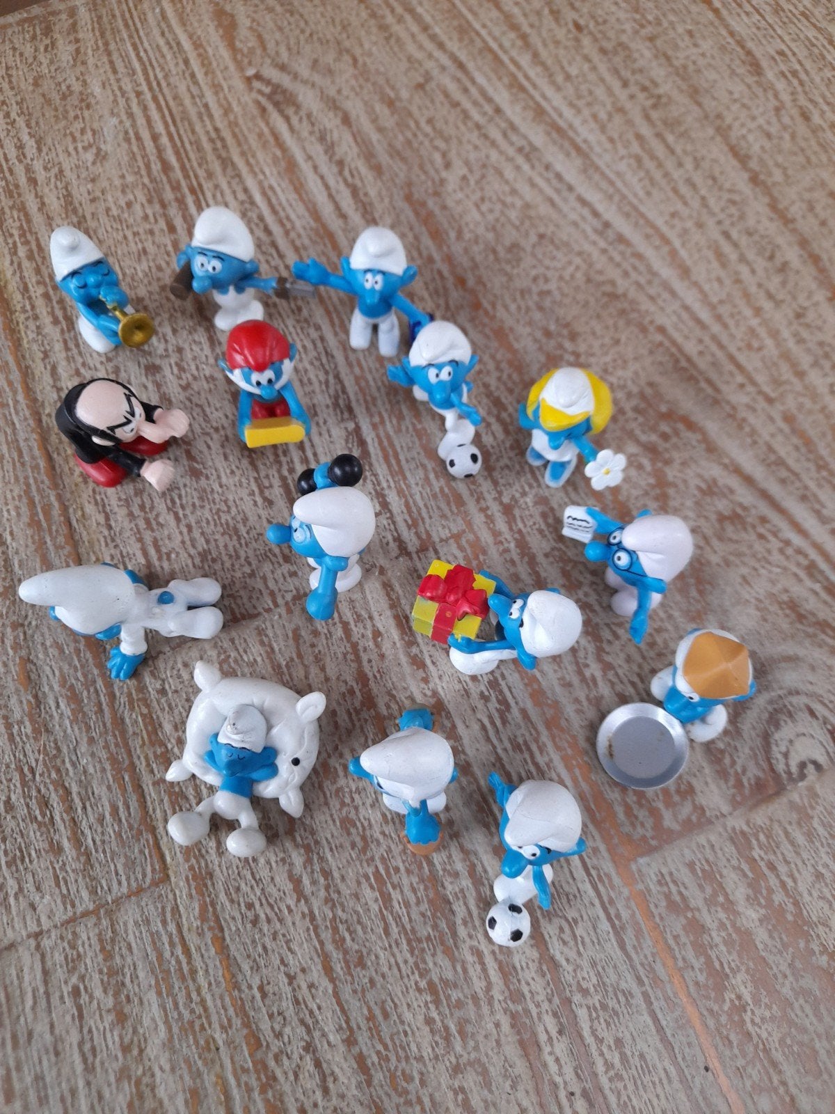 Smurfen verzameling 15 stuks, Verzamelen, Ophalen of Verzenden, Zo goed als nieuw, Verschillende Smurfen, Poppetje, Figuurtje of Knuffel