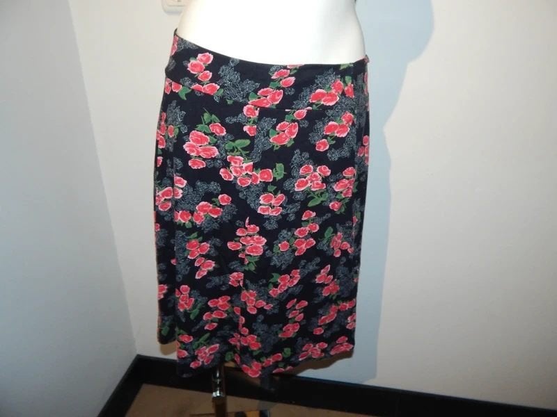 King Louie zwierig rokje bloemen roosjes print M, Maat 38/40 (M), Verzenden, Zwart, Zo goed als nieuw