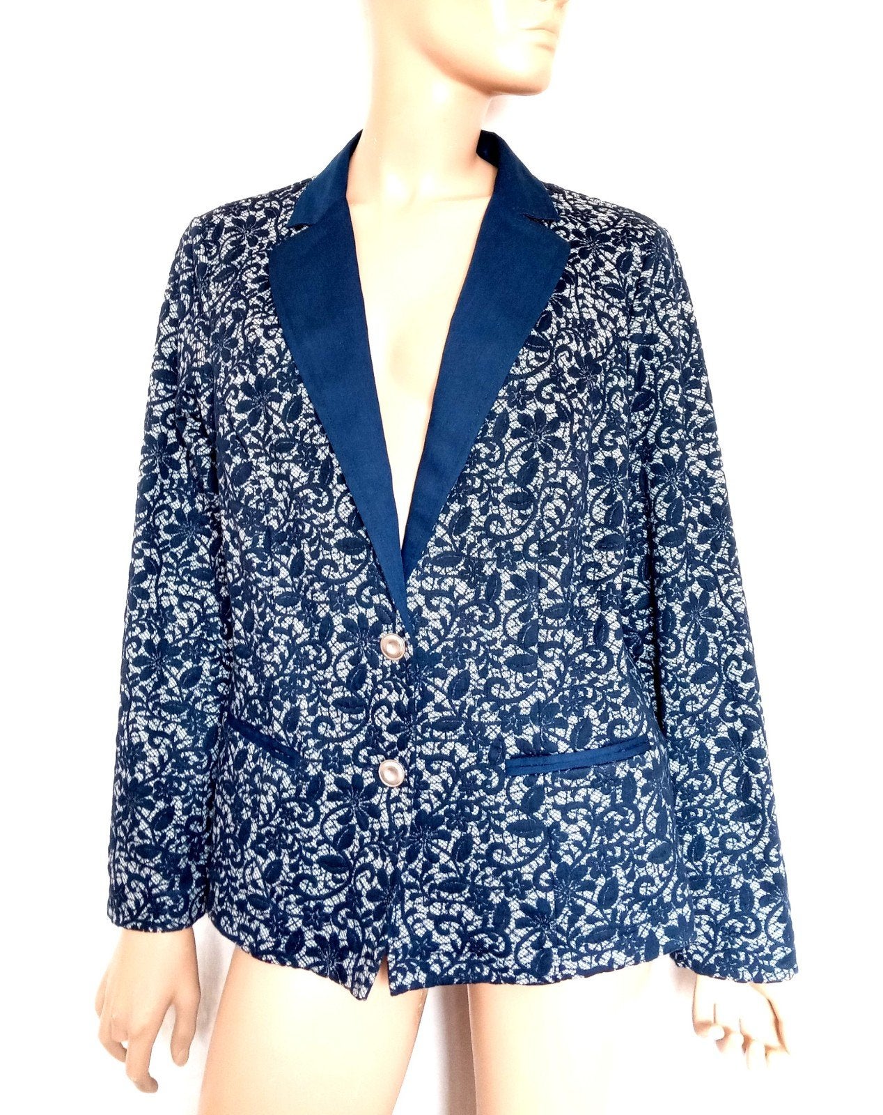 MADELEINE Blazer , Maat 44 - 46, Ophalen of Verzenden, Zo goed als nieuw, Maat 46/48 (XL) of groter, Blauw