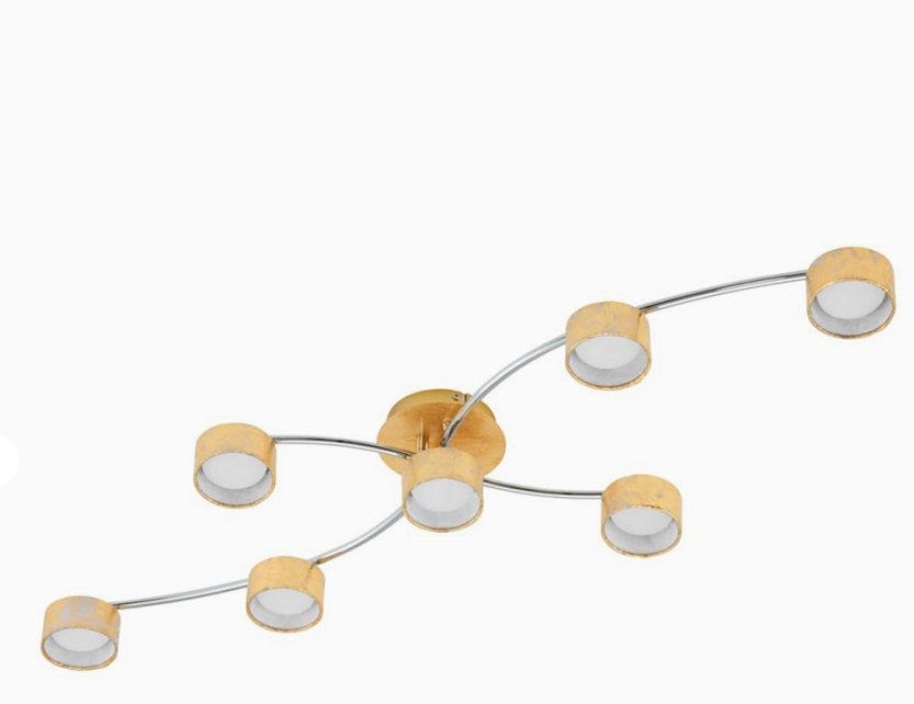 Briloner Prisma 2038-077 plafondlamp led 7x5W goud NIEUW, Ophalen of Verzenden, Nieuw, Metaal