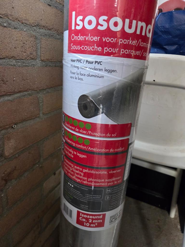 Isosound Ondervloer voor parket/laminaat - 10m², Ophalen of Verzenden