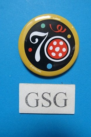 Efteling button 70 jaar geel nr. 50801-01, Ophalen, Nieuw, Button of Speldje