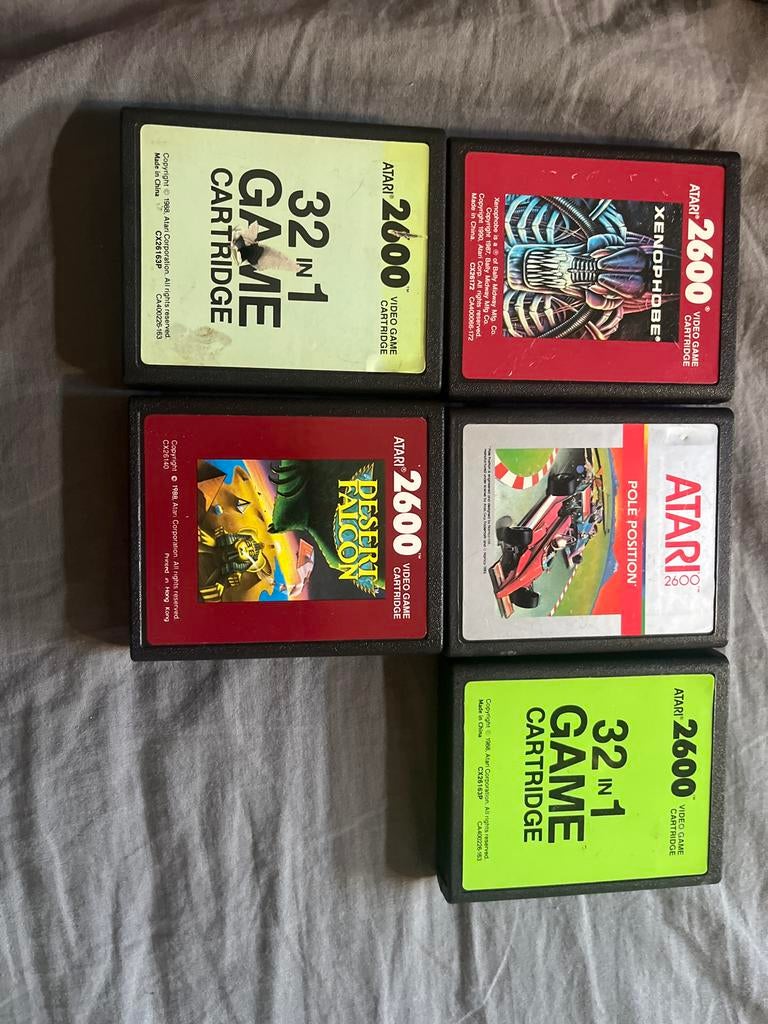 Atari 2600 Spelcollectie: Xenophobe, Desert Falcon, Pole Pos, Ophalen of Verzenden, Gebruikt, Overige genres, Atari 2600