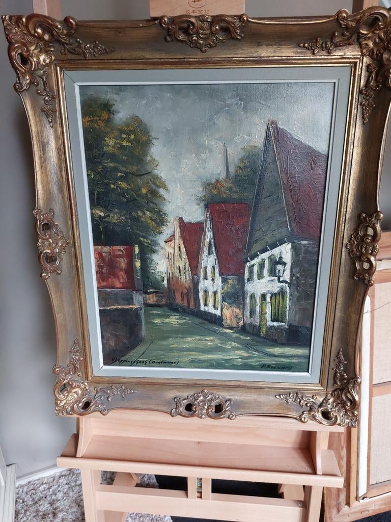 P.Bosmans Antiek gesigneerd schilderij ZIE BESCHRIJVING, Antiek en Kunst, Kunst | Schilderijen | Klassiek, Ophalen of Verzenden