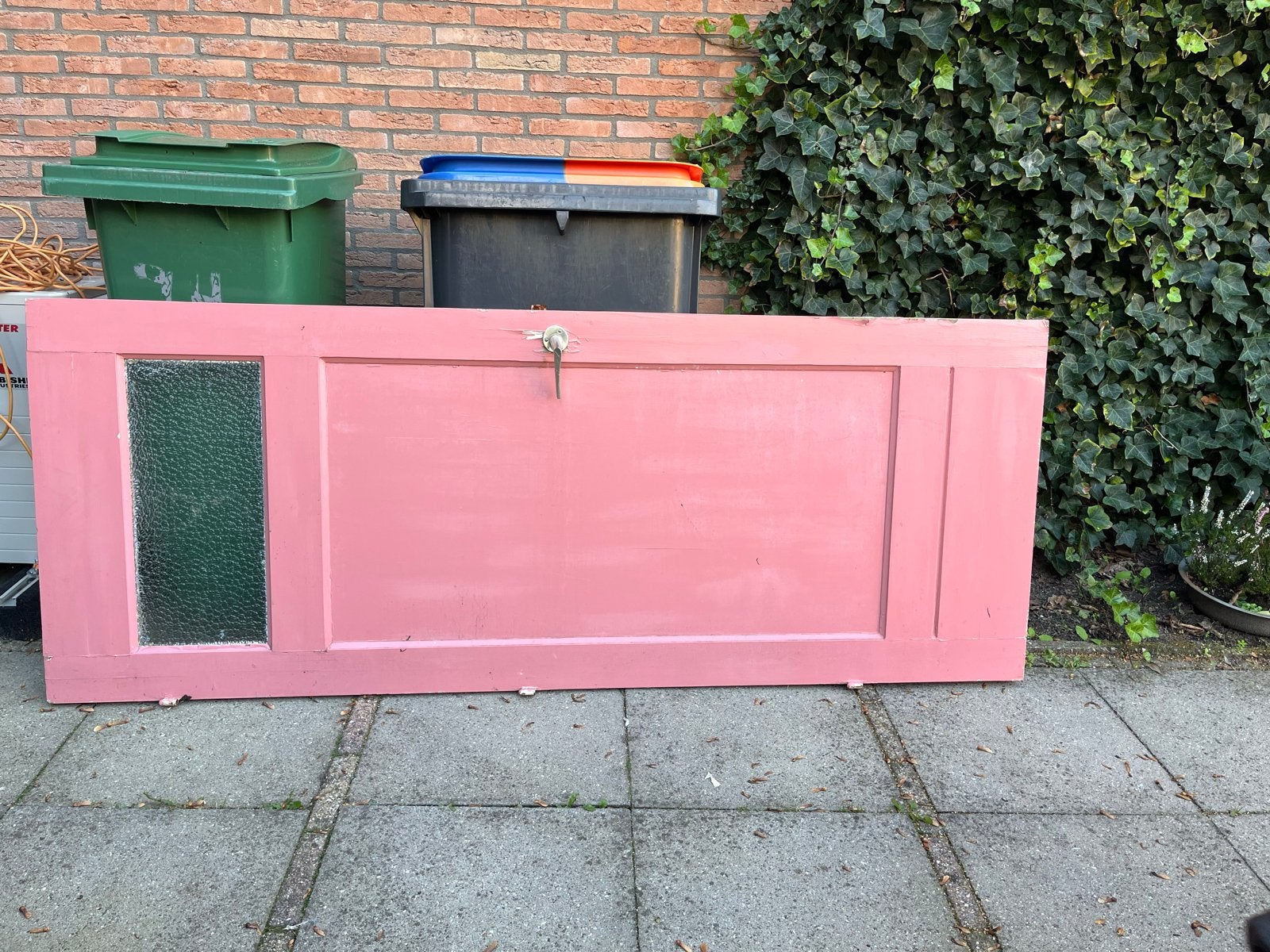 Jaren 30 Bruynzeel paneeldeuren, kathedraal glas (3 stuks), Doe-het-zelf en Verbouw, Ophalen, Gebruikt, Minder dan 80 cm, Binnendeur