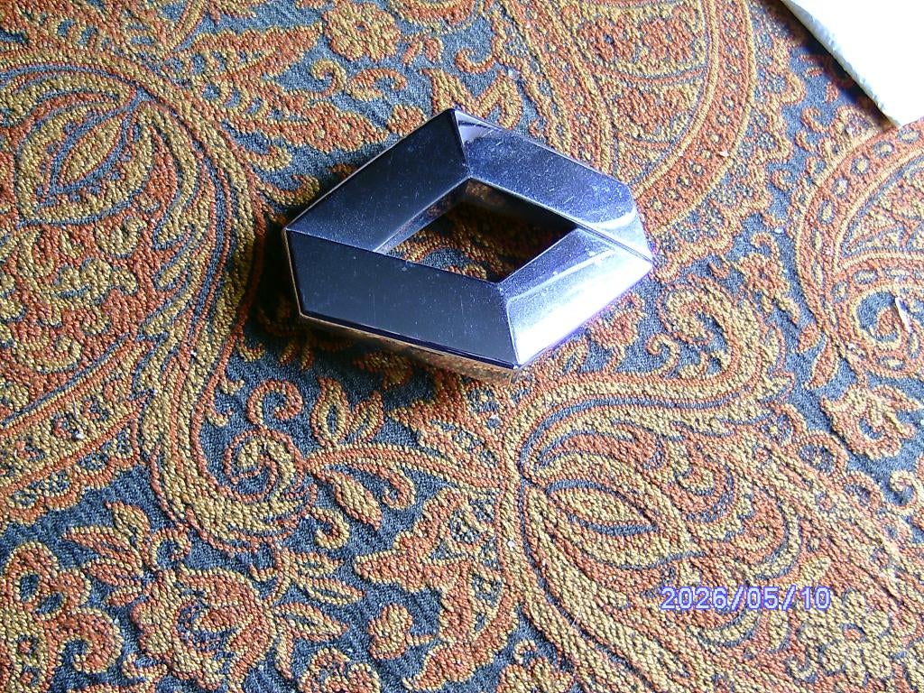 logo Renault ABS embleem metaal zilverkleur 9 x 7 cm, Ophalen of Verzenden, Gebruikt, Gebruiksvoorwerp