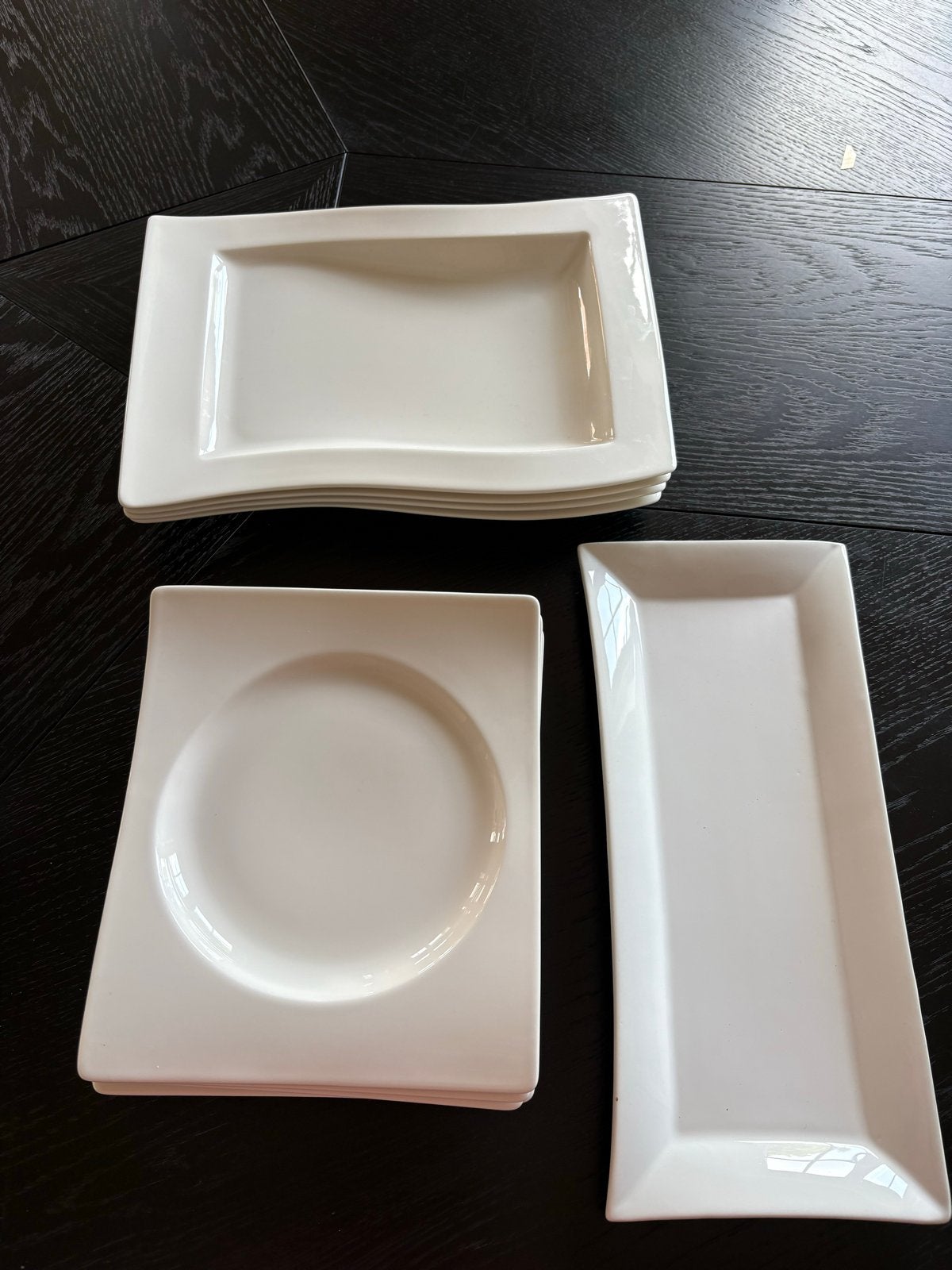 Villeroy & Boch - set van 4 ontbijt- en dinerborden + schaal, Villeroy & Boch, Ophalen of Verzenden, Zo goed als nieuw, Bord(en)