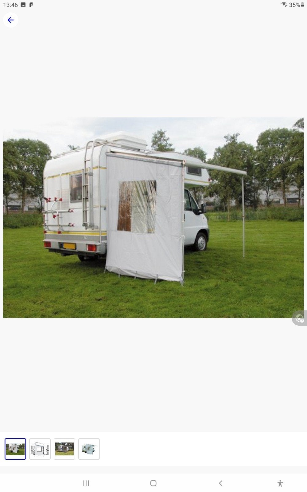 2 x Eurotrail Rafter Telescoop luifelstok + 2 x zijwanden., Caravans en Kamperen, Ophalen of Verzenden, Zo goed als nieuw