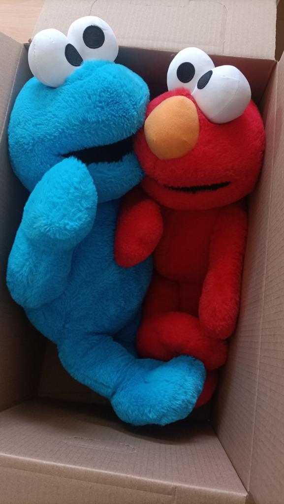 Elmo en Koekiemonster knuffels, Overige merken, Overige karakters, Overige typen, Ophalen of Verzenden