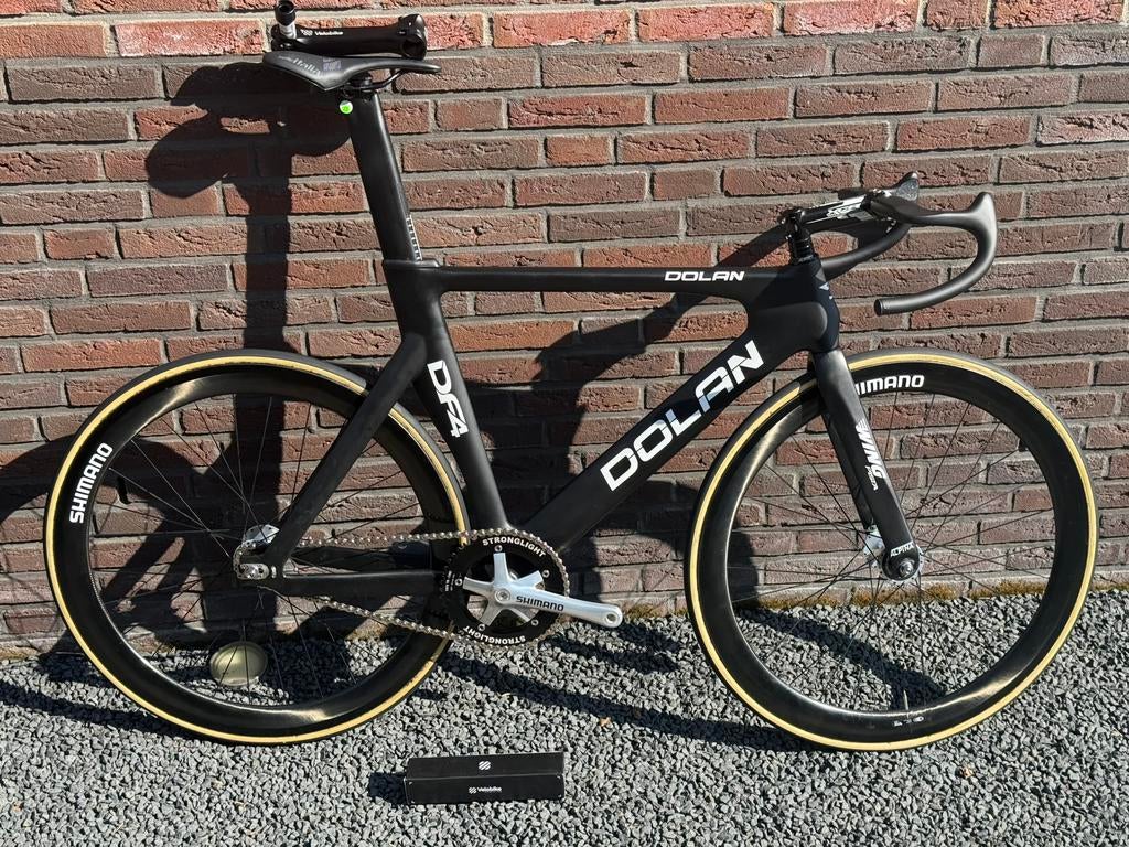 Dolan DF4 baanfiets (fixie) maat 59, Minder dan 10 versnellingen, Carbon, Zo goed als nieuw, 57 tot 61 cm