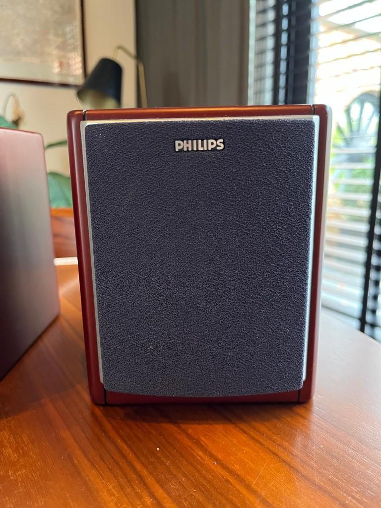 2 Luidsprekers Philips FB 175 PH, Ophalen of Verzenden, Minder dan 60 watt, Front, Rear of Stereo speakers, Philips