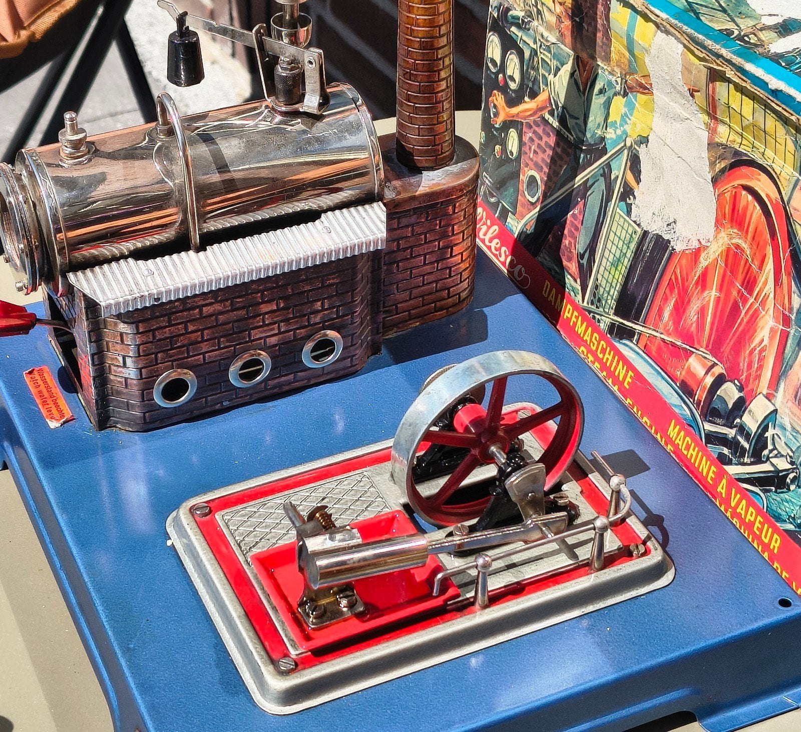 Wilesco Stoommachine, als nieuw met accessoires., Ophalen of Verzenden
