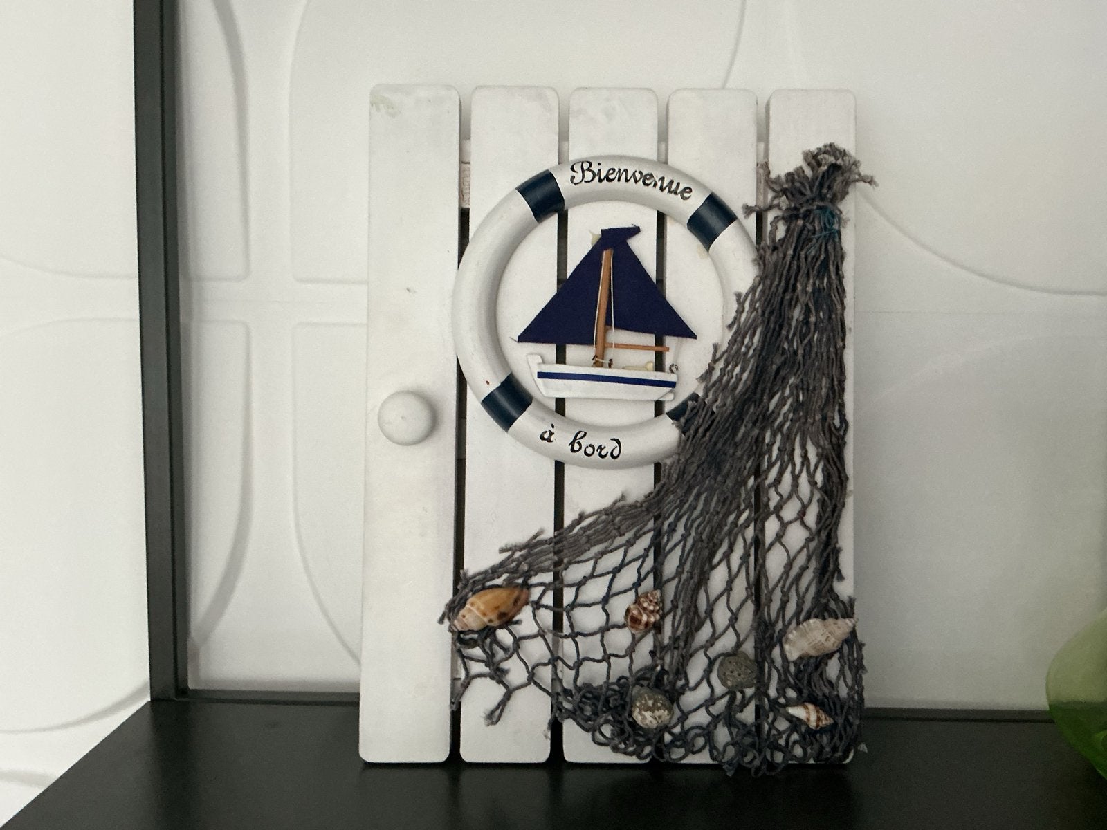 Sleutelkastje maritiem thema 'Bienvenue à bord', Hout, Mediterraans, Ophalen of Verzenden, Zo goed als nieuw