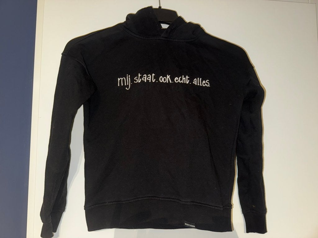 Rustaagh hoodie trui sweater zwart zwarte S, Verzenden, Gedragen, Maat 46 (S) of kleiner, Zwart