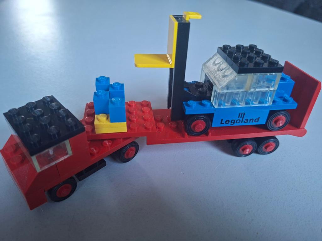Vintage Lego Vrachtwagen met heftruck (Set 684), Gebruikt, Lego, Ophalen of Verzenden, Compleet