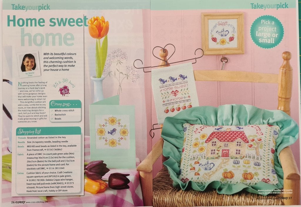 Home sweet home 4 borduurpatronen, Ophalen, Nieuw, Handborduren, Patroon
