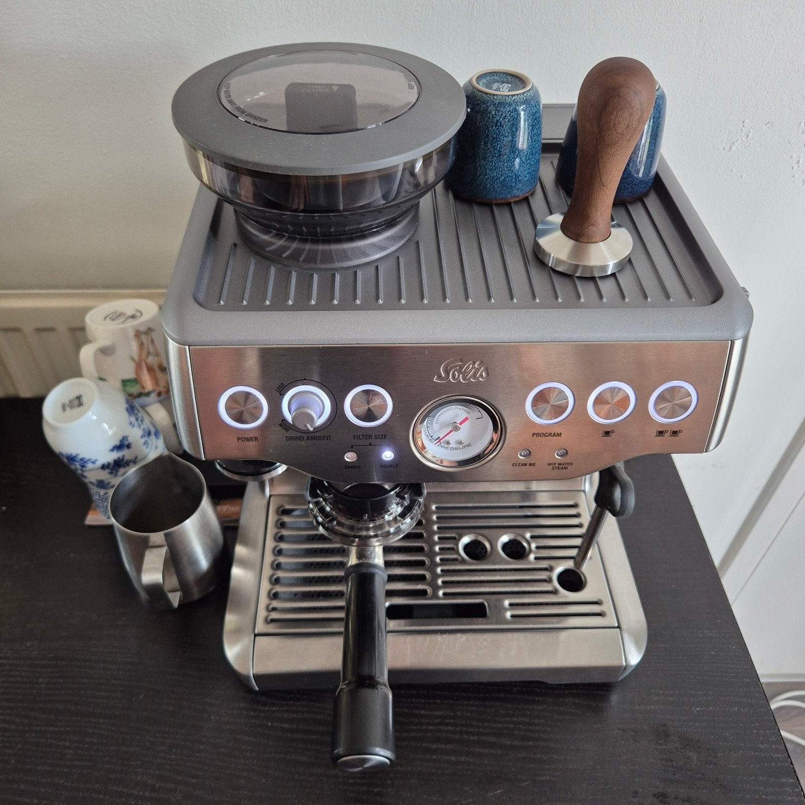 Solis Grind & Infuse 115a Pro Espressomachine, Witgoed en Apparatuur, Koffiezetapparaten, Ophalen, Espresso apparaat, Zo goed als nieuw
